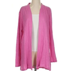 J. Jill Pink Open Front Cardigan